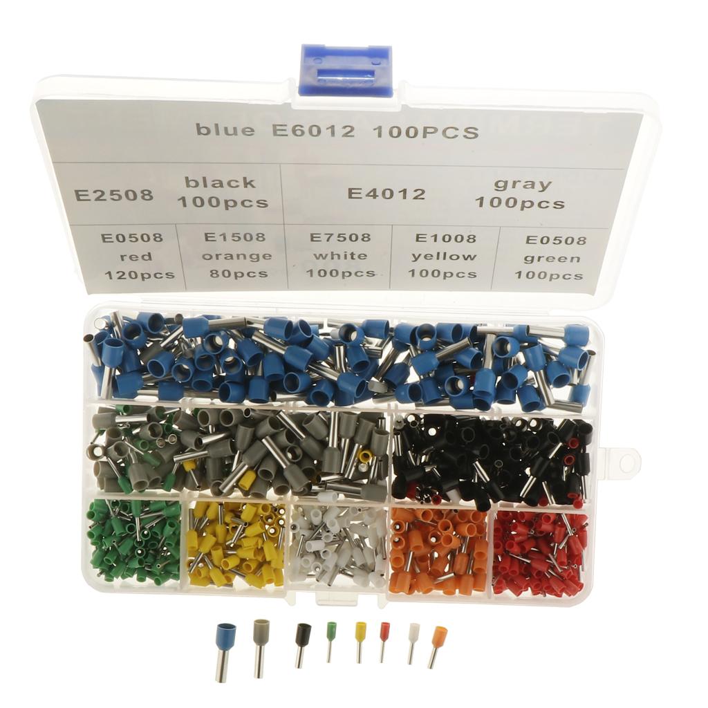 800PCS Electrical Wire Ferrule Terminals Kit, Ferrule Wire Range: AWG22-10/ 0.5-6mm2