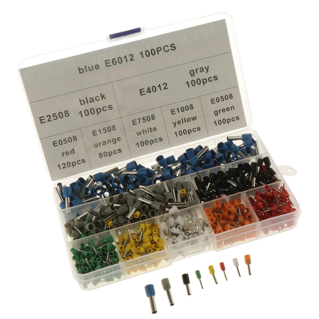 800PCS Electrical Wire Ferrule Terminals Kit, Ferrule Wire Range: AWG22-10/ 0.5-6mm2