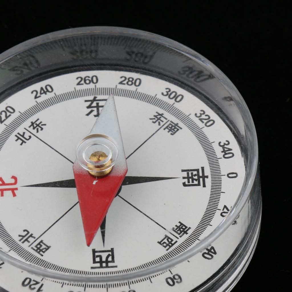 Multi-function 50mm Size Plastic Outdoor Teaching Traveling Camping Hiking Survival Compass Navigation Gift