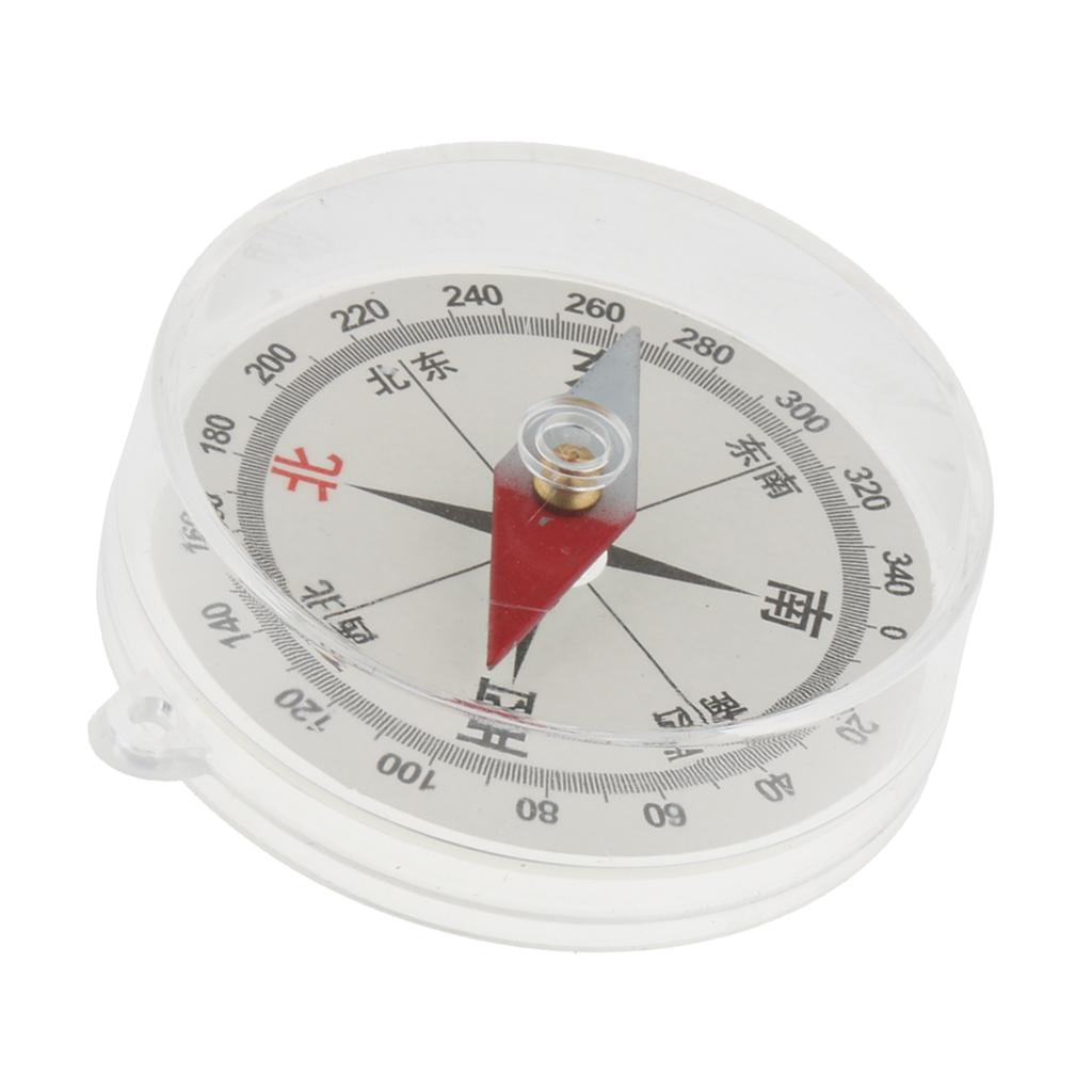 Multi-function 50mm Size Plastic Outdoor Teaching Traveling Camping Hiking Survival Compass Navigation Gift