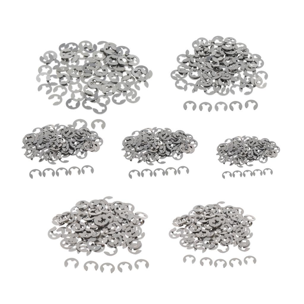 100PCS Stainless Steel E Clips Radially Assembled Retaining External Ring M2