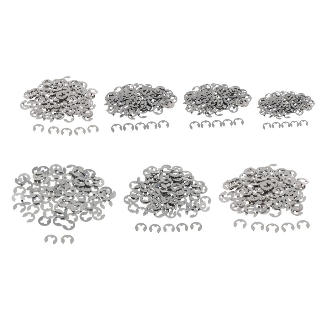 100PCS Stainless Steel E Clips Radially Assembled Retaining External Ring M2