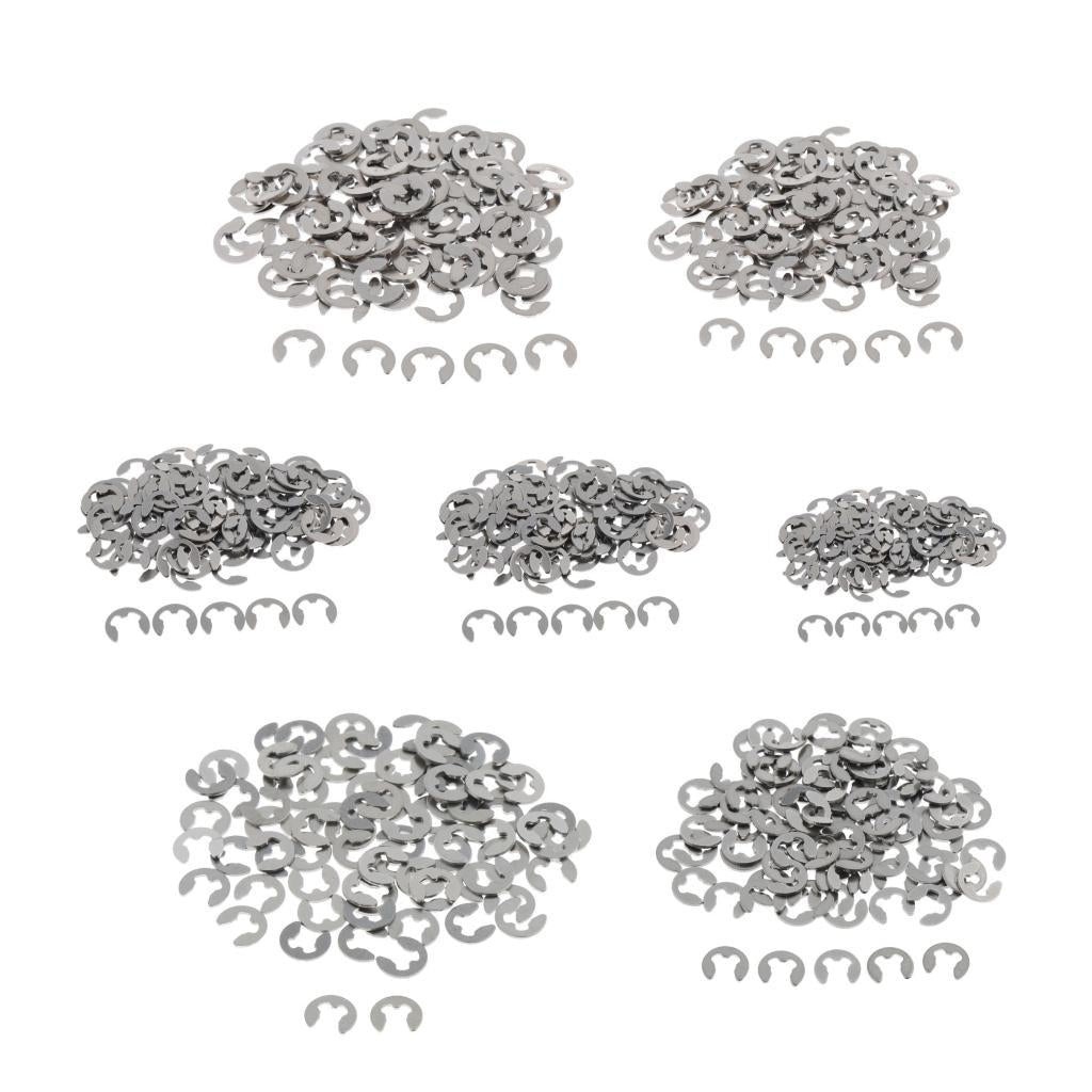 100PCS Stainless Steel E Clips Radially Assembled Retaining External Ring M2