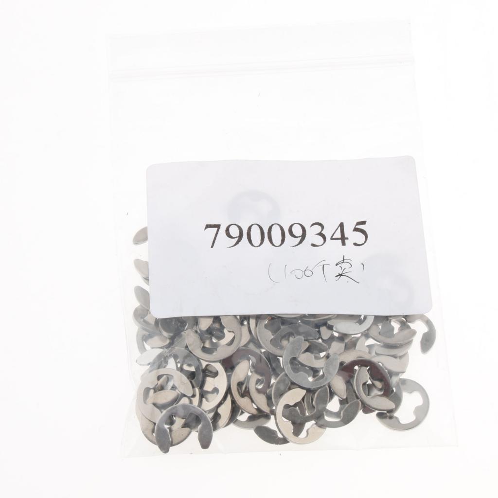 100PCS Stainless Steel E Clips Radially Assembled Retaining External Ring M6