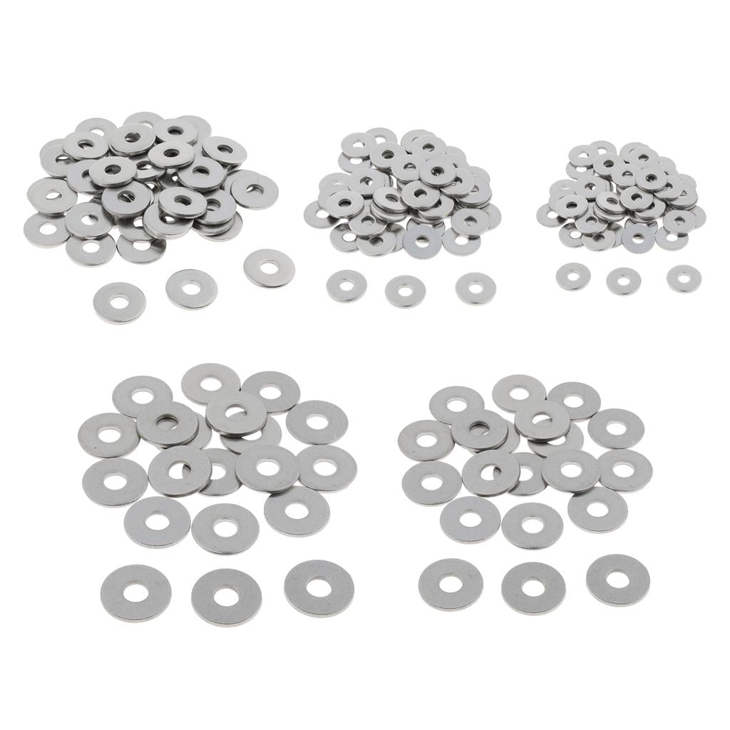 Stainless Steel Metric Flat Washers Screw Gasket Fasteners Spacers 50pcs M5