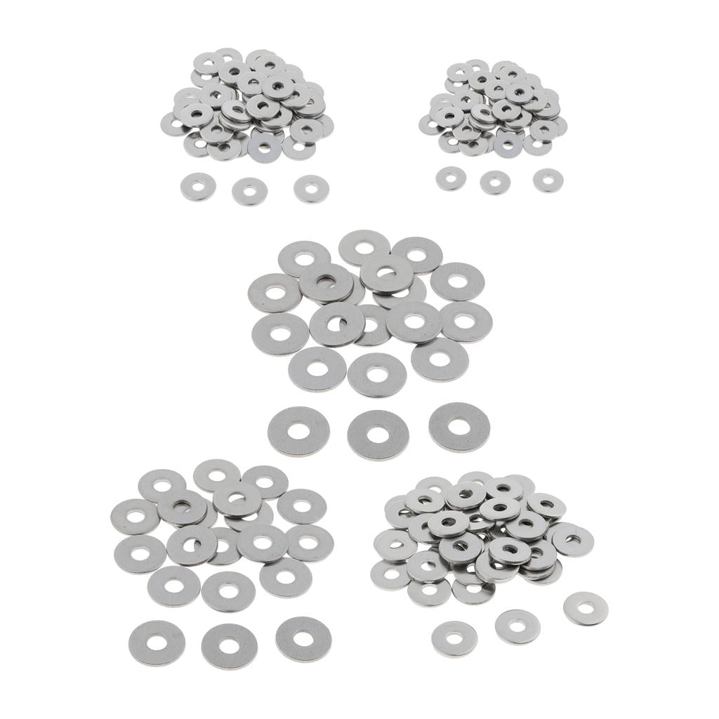 Stainless Steel Metric Flat Washers Screw Gasket Fasteners Spacers 50pcs M5