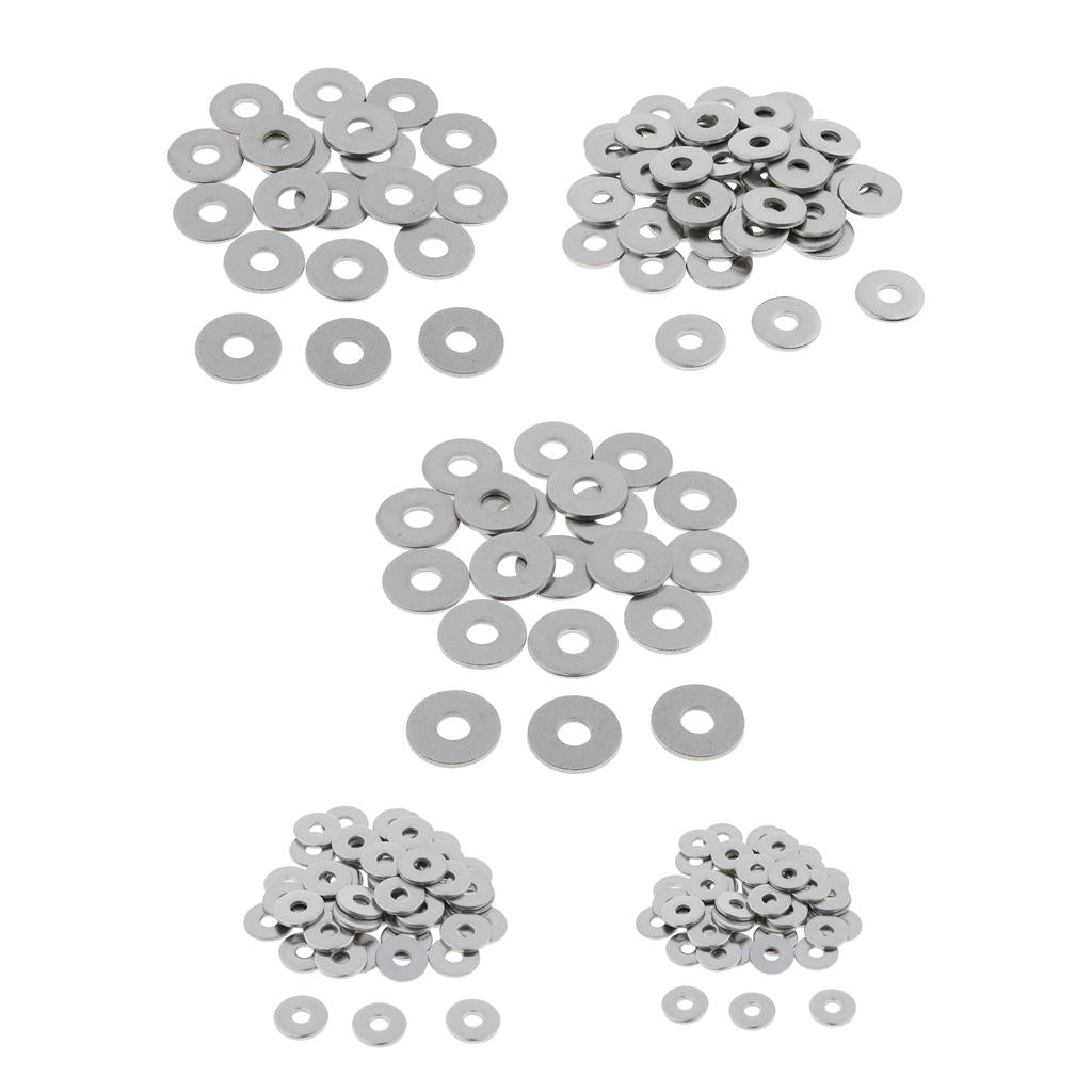 Stainless Steel Metric Flat Washers Screw Gasket Fasteners Spacers 50pcs M5