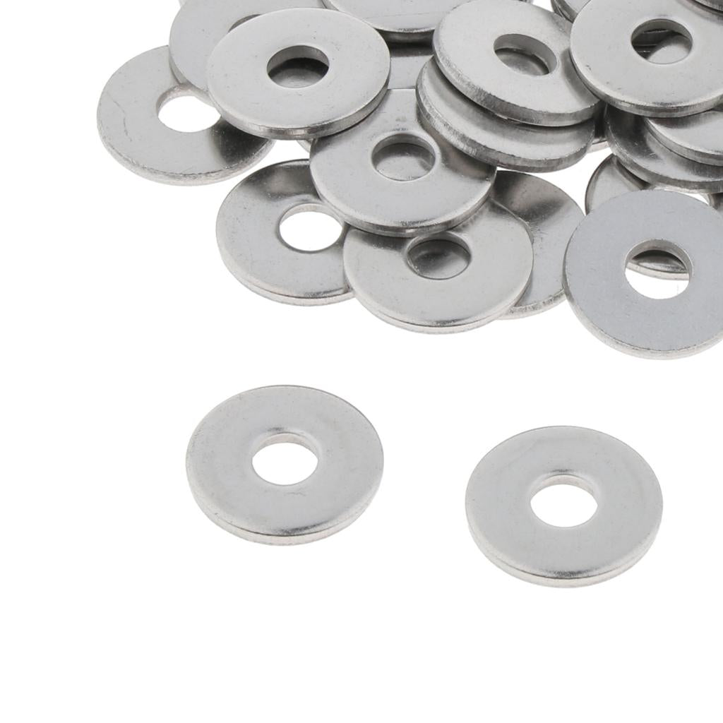 Stainless Steel Metric Flat Washers Screw Gasket Fasteners Spacers 50pcs M6