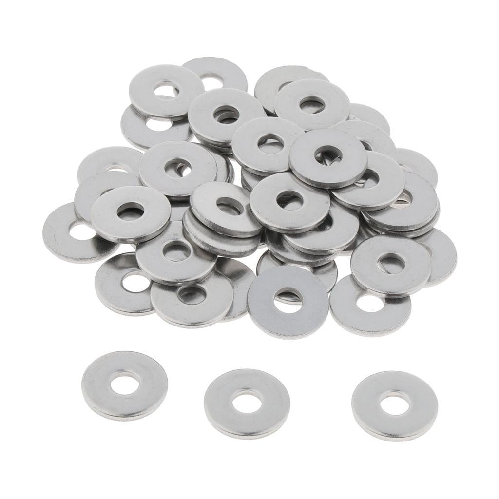 Stainless Steel Metric Flat Washers Screw Gasket Fasteners Spacers 50pcs M6