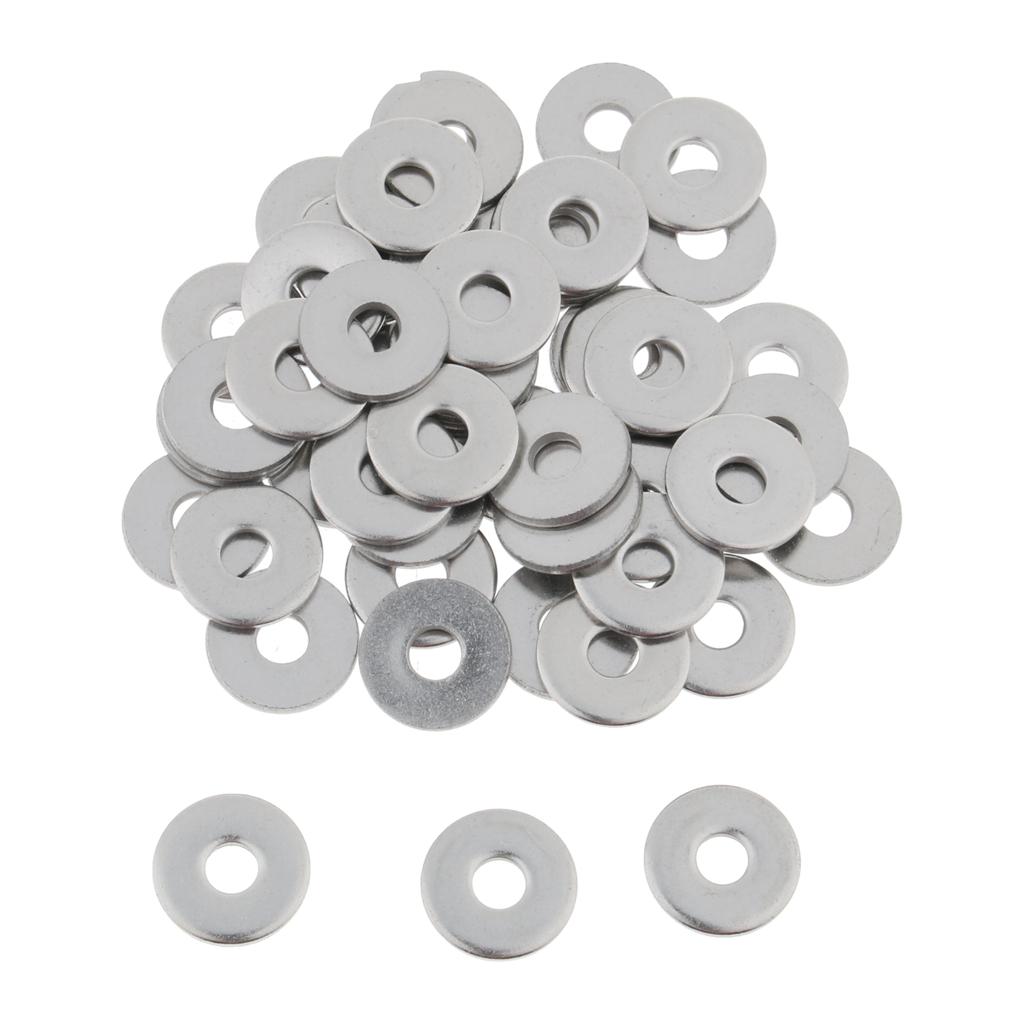 Stainless Steel Metric Flat Washers Screw Gasket Fasteners Spacers 50pcs M6