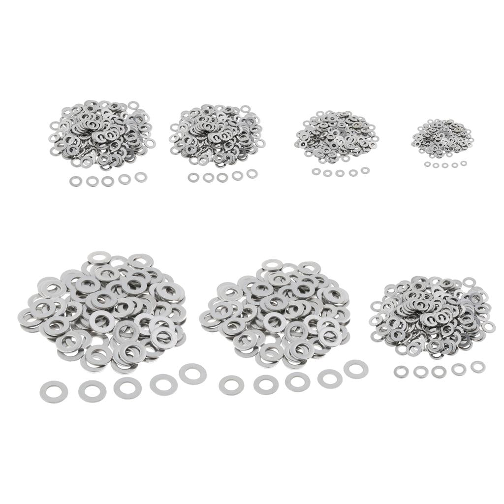 Stainless Metric Flat Washers Screw Gasket Fastener Spacers 200pcs M2