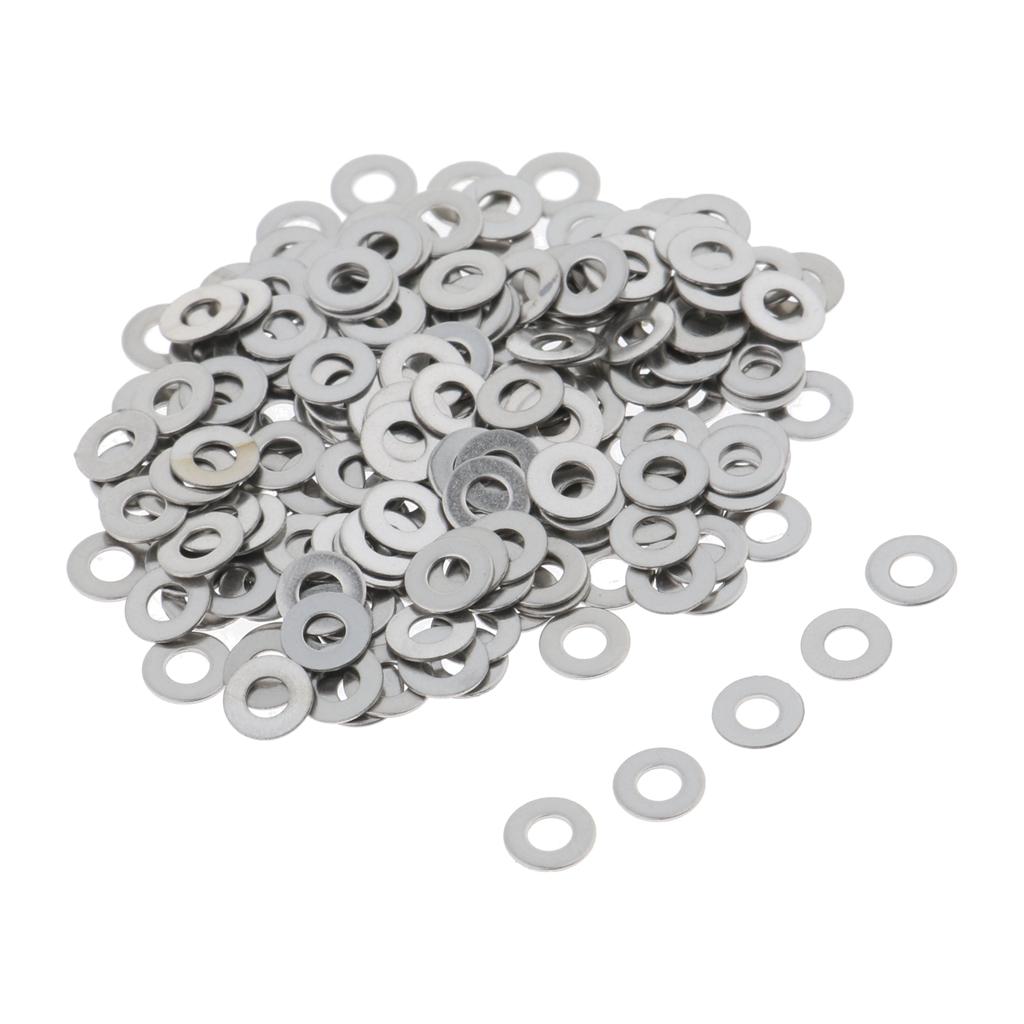 Stainless Metric Flat Washers Screw Gasket Fastener Spacers 200pcs M2