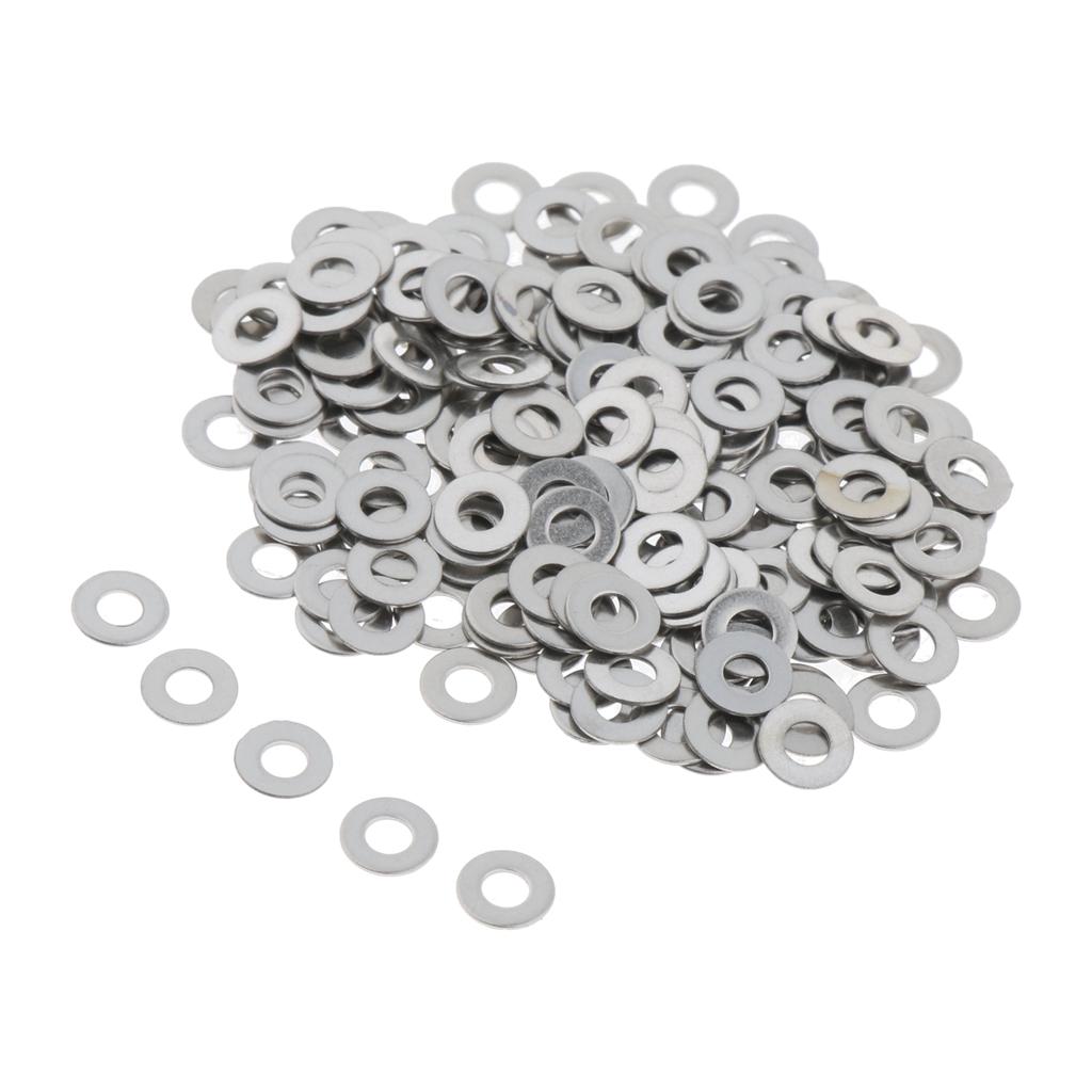 Stainless Metric Flat Washers Screw Gasket Fastener Spacers 200pcs M2