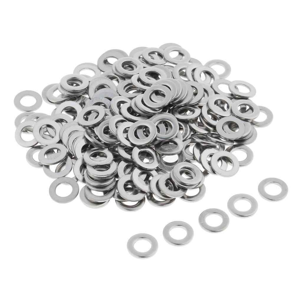 Stainless Metric Flat Washers Screw Gasket Fastener Spacers 200pcs M4