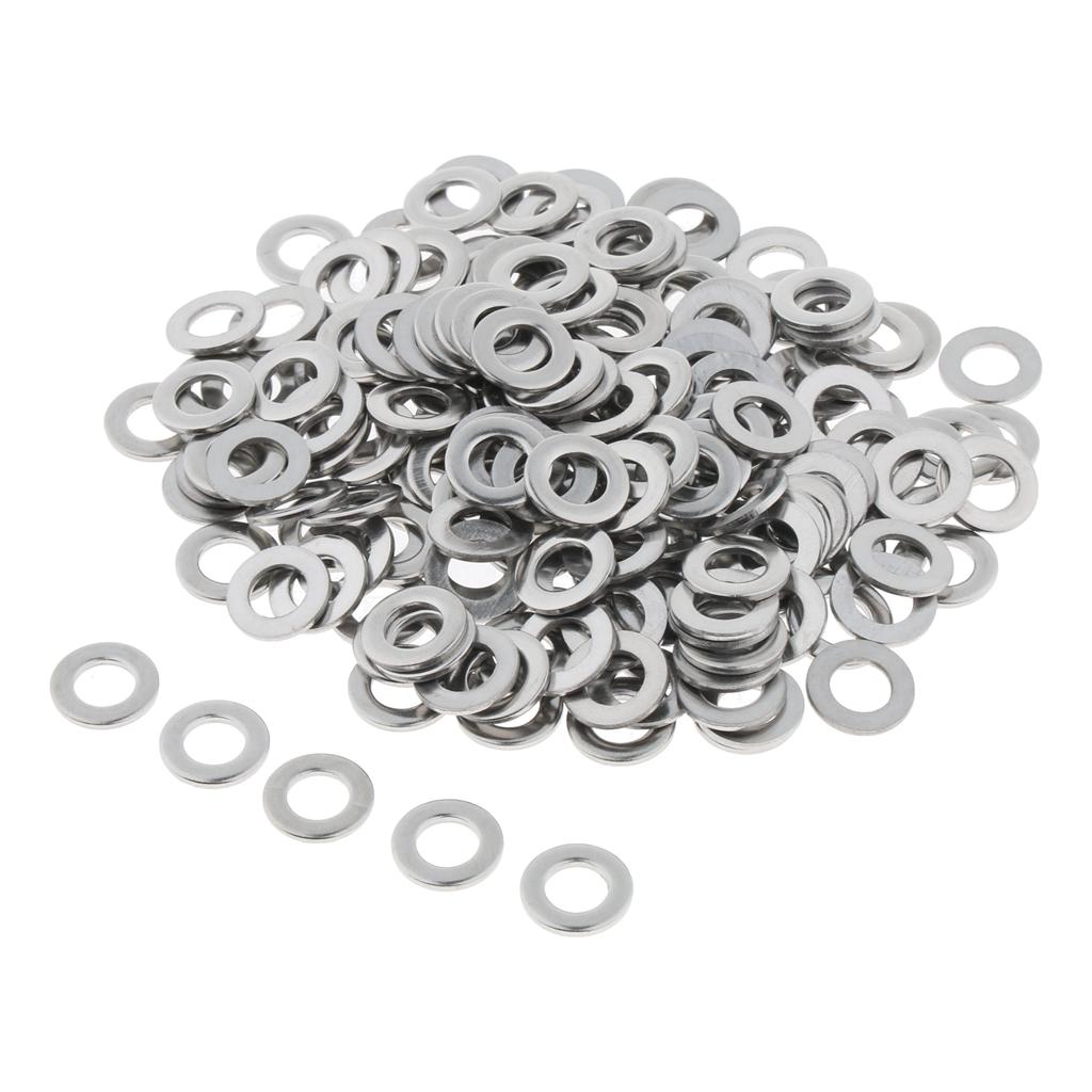 Stainless Metric Flat Washers Screw Gasket Fastener Spacers 200pcs M4