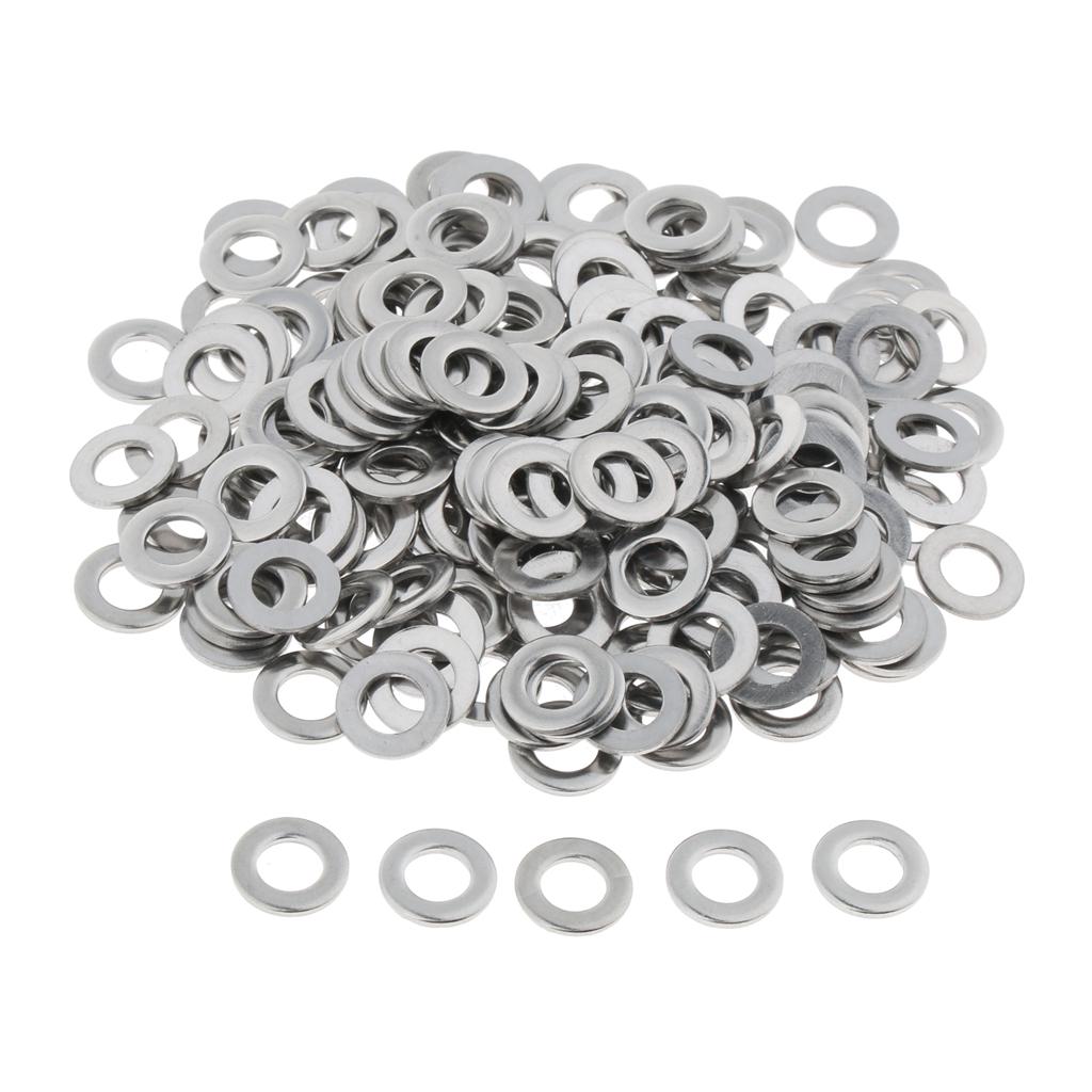 Stainless Metric Flat Washers Screw Gasket Fastener Spacers 200pcs M4