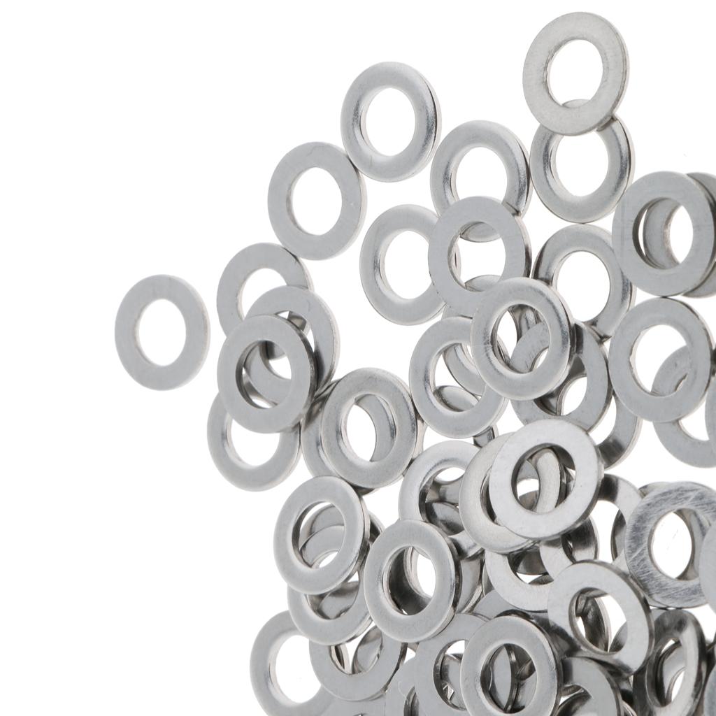 Stainless Metric Flat Washers Screw Gasket Fastener Spacers 100pcs M6