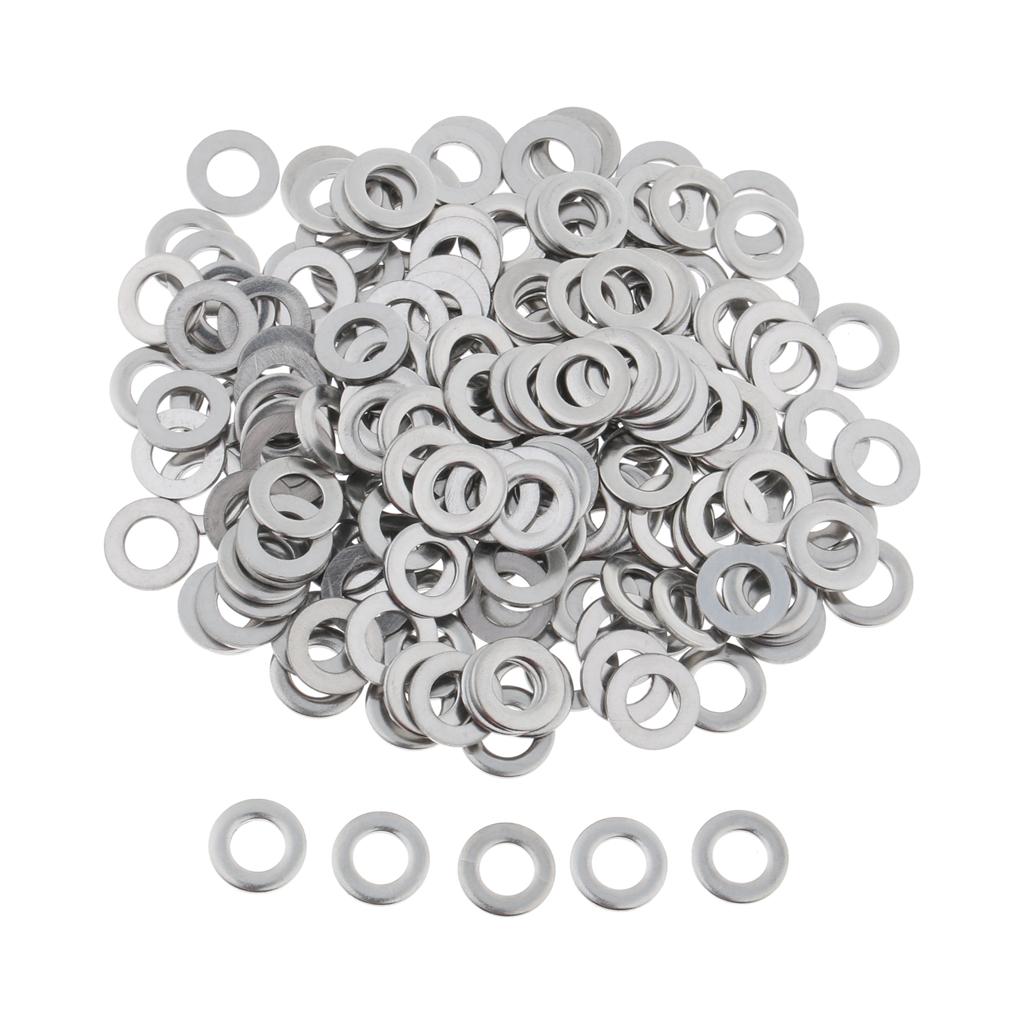 Stainless Metric Flat Washers Screw Gasket Fastener Spacers 100pcs M6