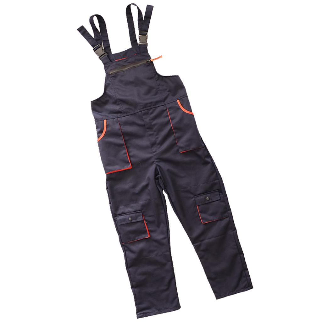 Unisex Workwear Coverall Work Bib Overall Uniform Pants Tousers XXXL Dark Blue