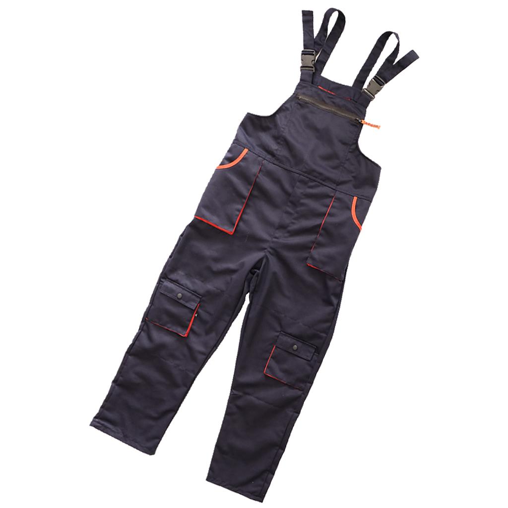 Unisex Workwear Coverall Work Bib Overall Uniform Pants Tousers XXXL Dark Blue