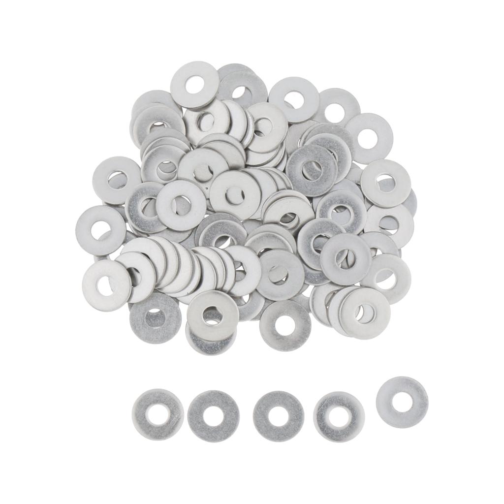 100pcs Stainless Metric Flat Washers Screw Gasket Fastener Spacers M3 100pcs