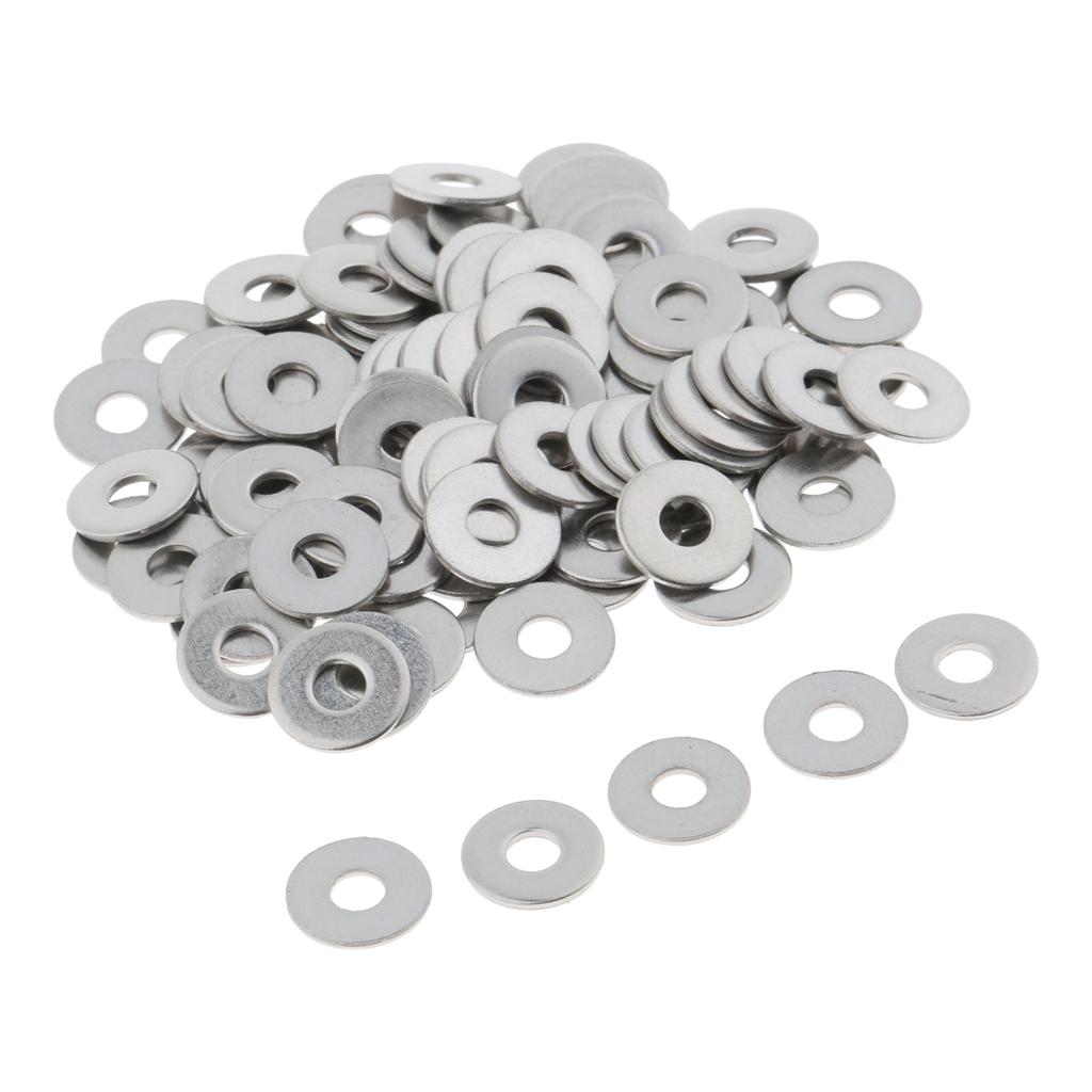 100pcs Stainless Metric Flat Washers Screw Gasket Fastener Spacers M3 100pcs