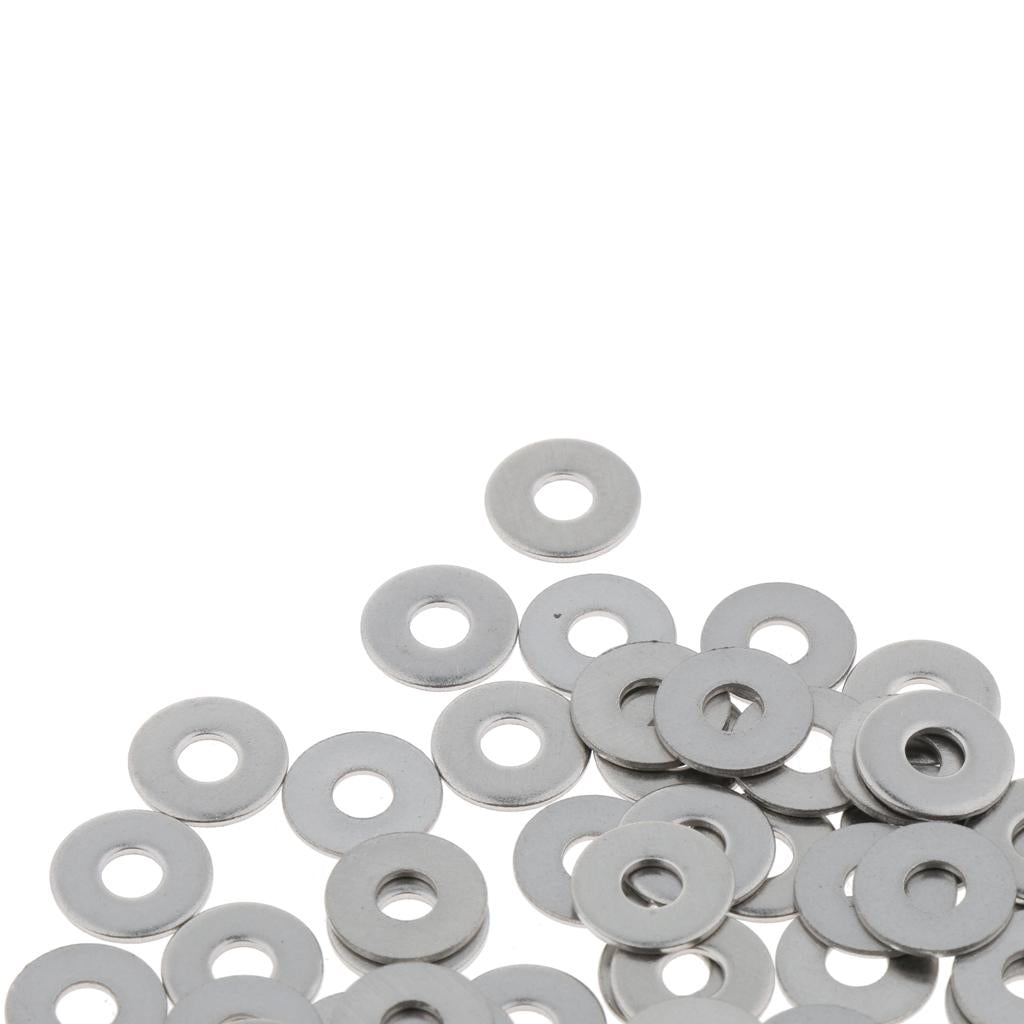 100pcs Stainless Metric Flat Washers Screw Gasket Fastener Spacers M3 100pcs