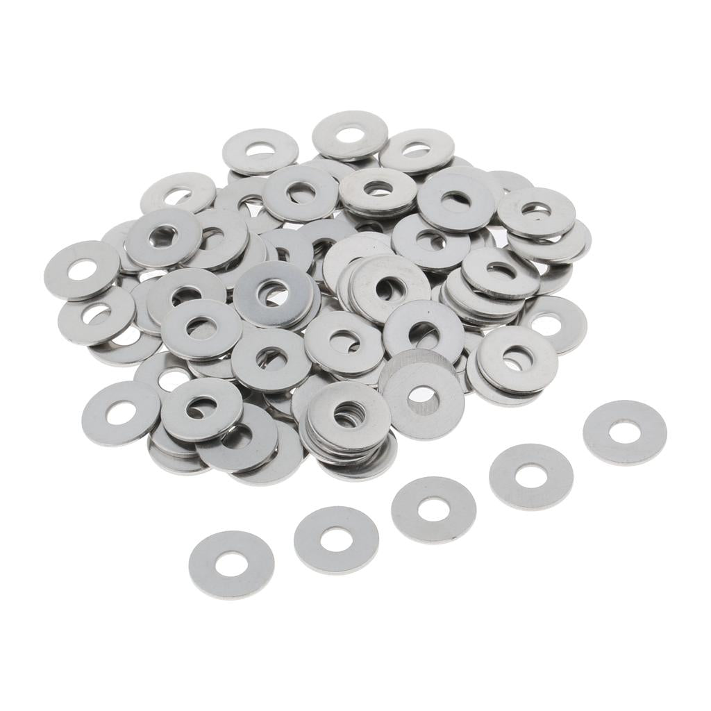 100pcs Stainless Metric Flat Washers Screw Gasket Fastener Spacers M5 100pcs