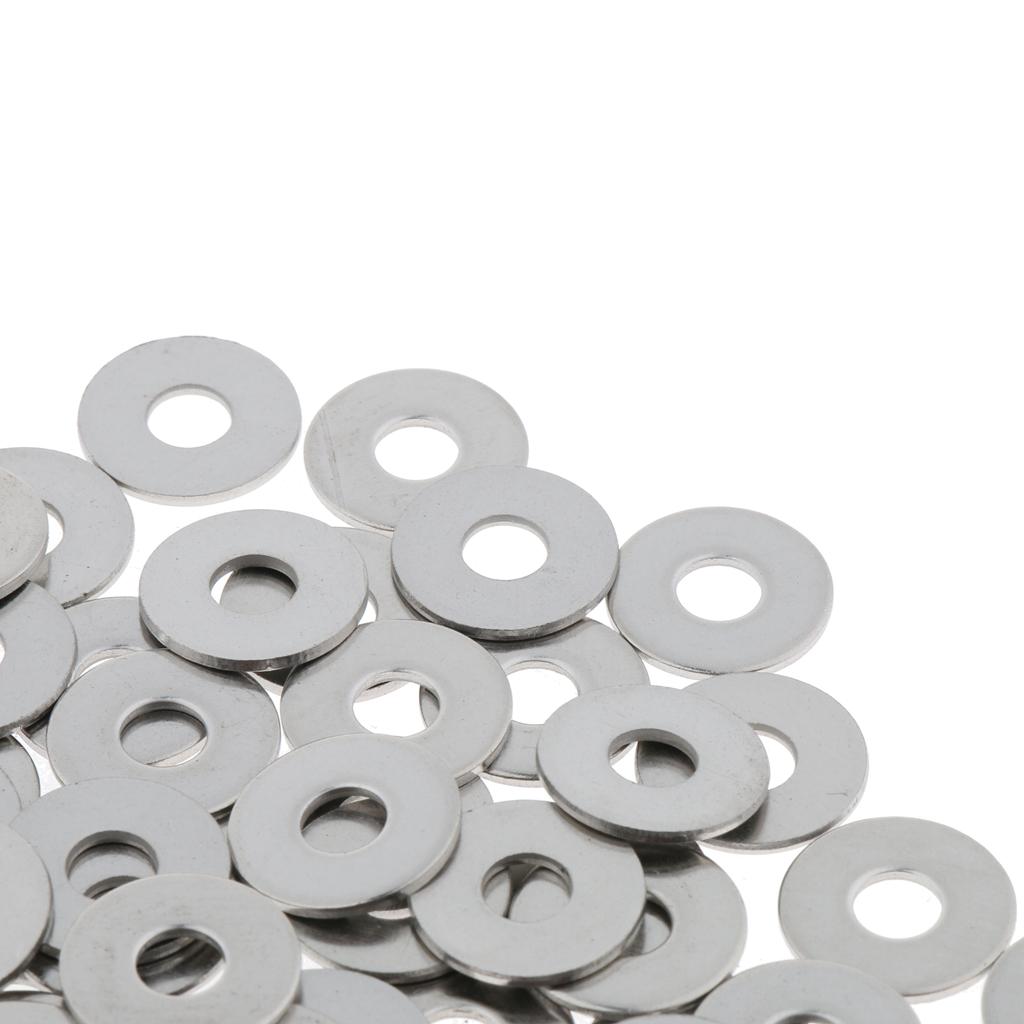 100pcs Stainless Metric Flat Washers Screw Gasket Fastener Spacers M5 100pcs