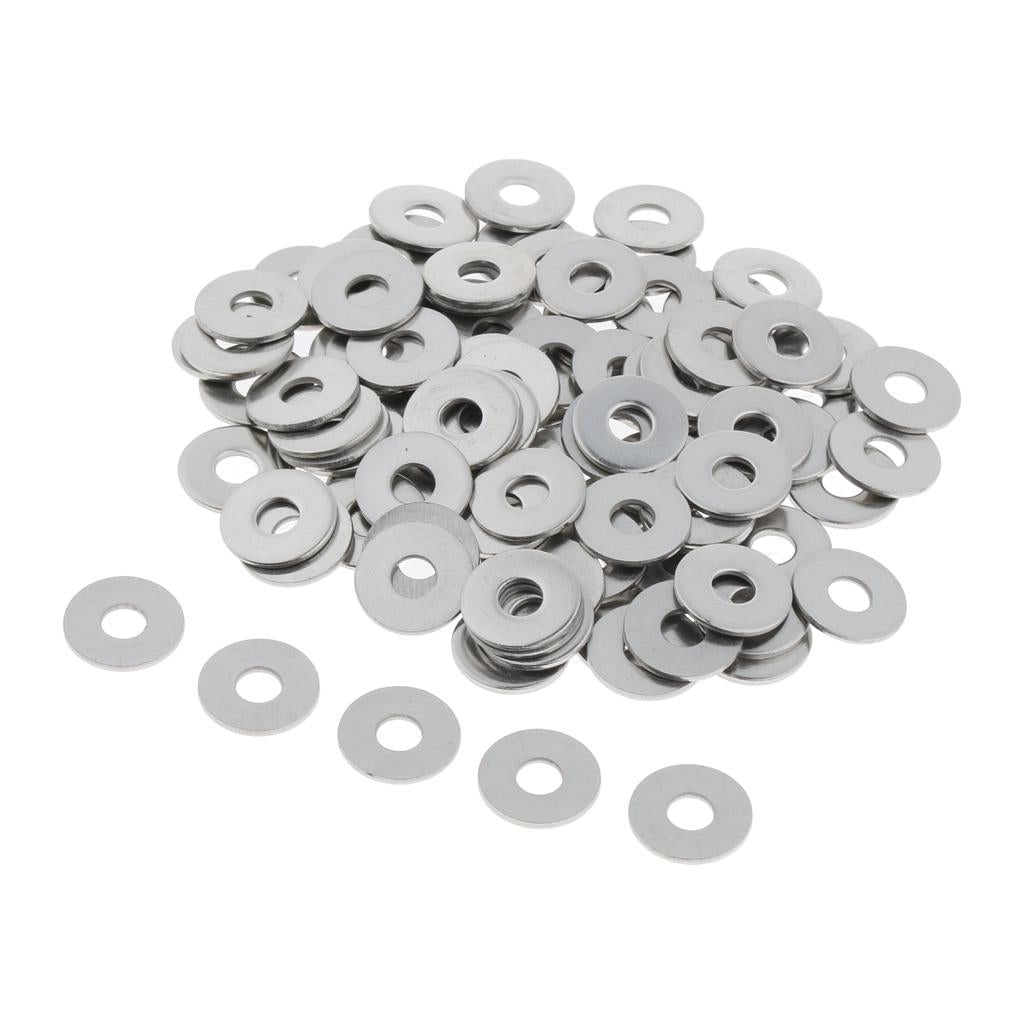 100pcs Stainless Metric Flat Washers Screw Gasket Fastener Spacers M5 100pcs