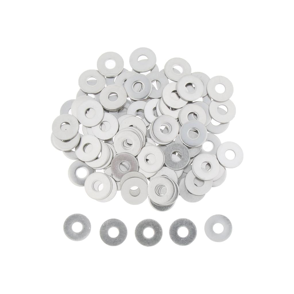 100pcs Stainless Metric Flat Washers Screw Gasket Fastener Spacers M5 100pcs