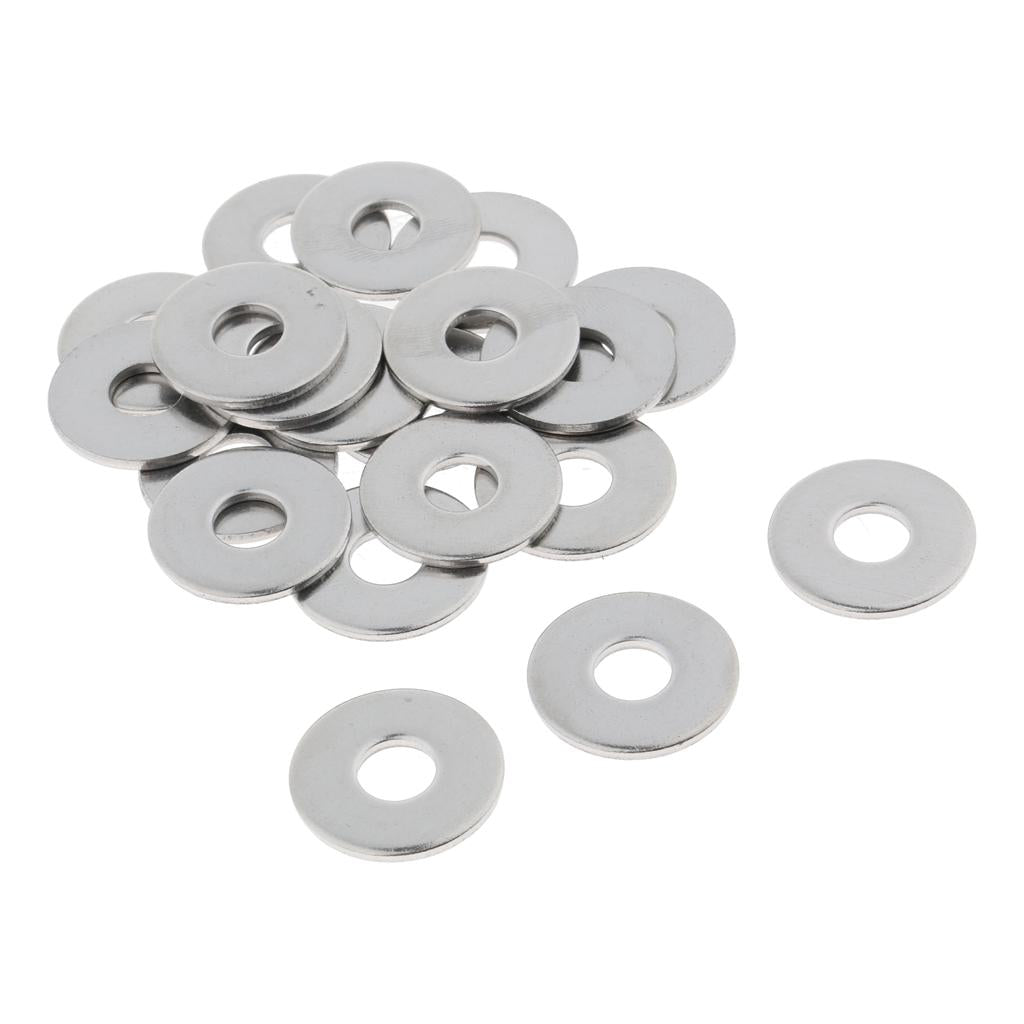 100pcs Stainless Metric Flat Washers Screw Gasket Fastener Spacers M8 20pcs