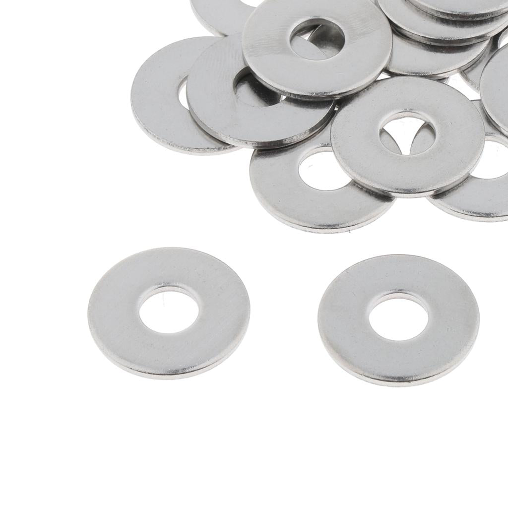 100pcs Stainless Metric Flat Washers Screw Gasket Fastener Spacers M8 20pcs