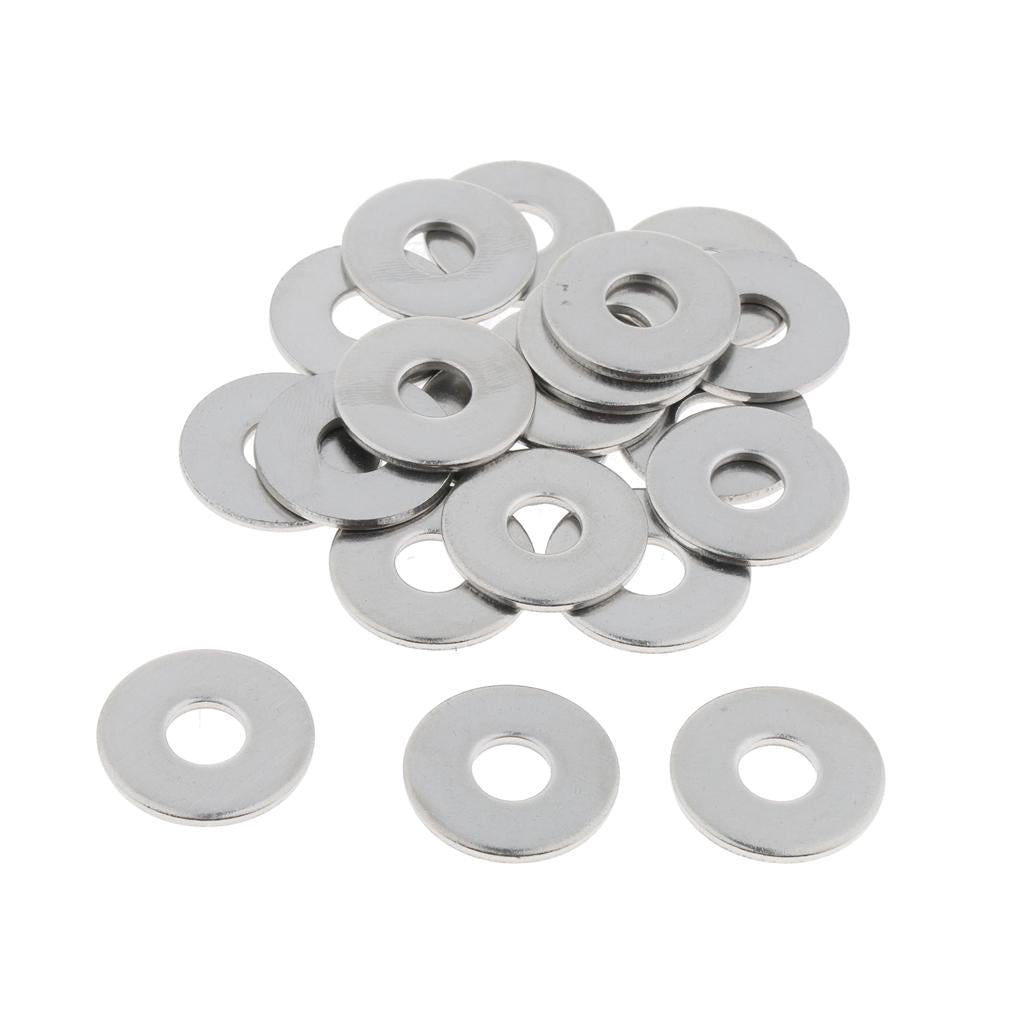 100pcs Stainless Metric Flat Washers Screw Gasket Fastener Spacers M8 20pcs