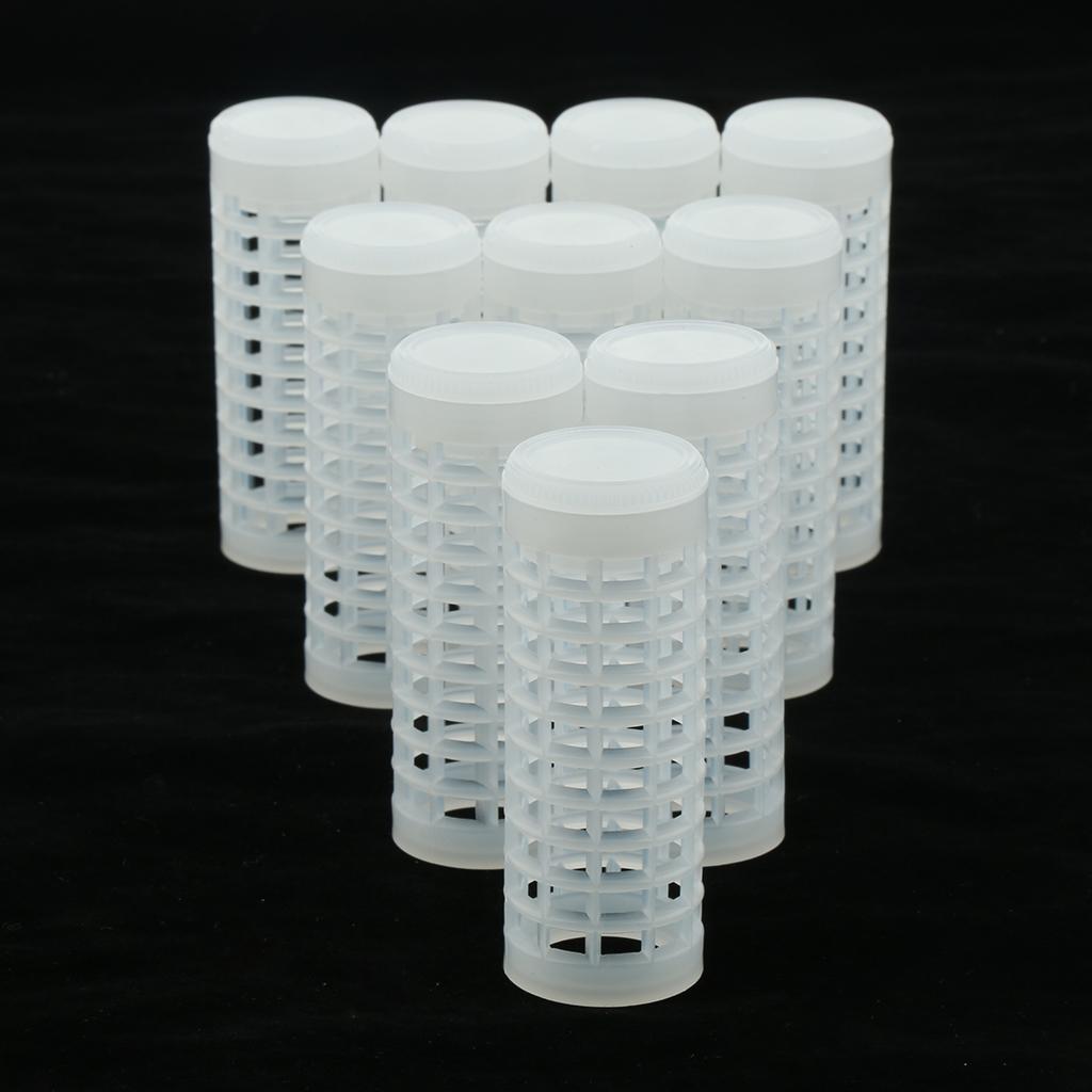 10Pcs Queen Bee Cage Beekeeping Beekeeper Equipment Tool Roller Cage Plastic