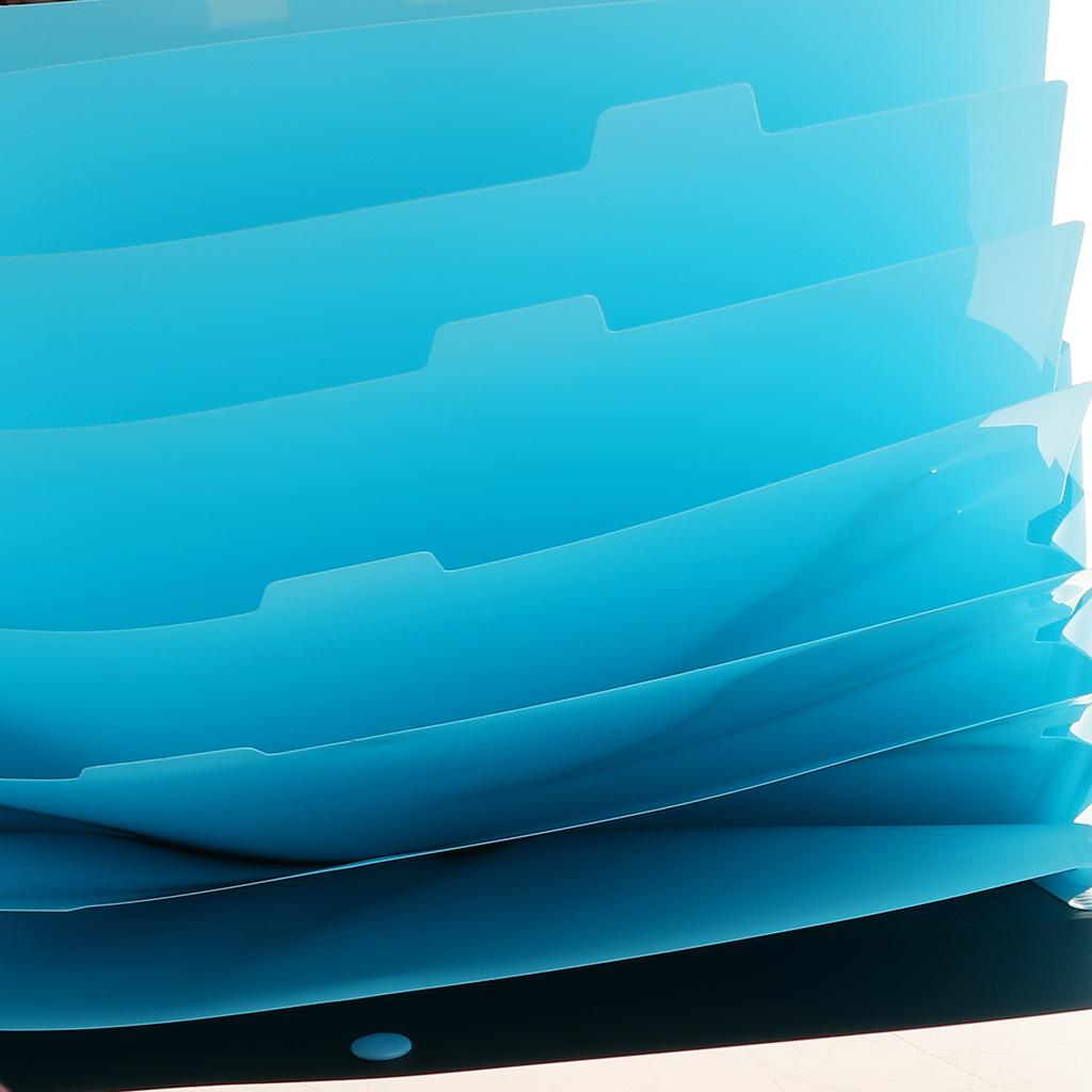 8 Pockets Expanding File Folder A4 Documents Paper Foolscap  Black and Blue