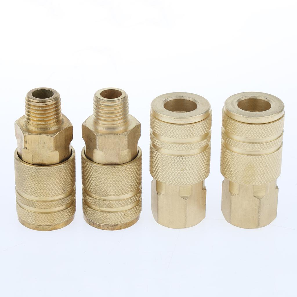 14 Pieces Quick Coupler Set Air Hose Connector Fittings 1/4