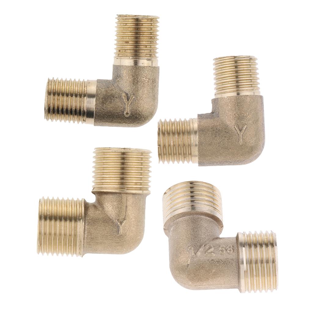 Brass Male Elbow Adapter Connector 1/2'' 1/4'' 1/8'' 3/8'' Thread Fittings A