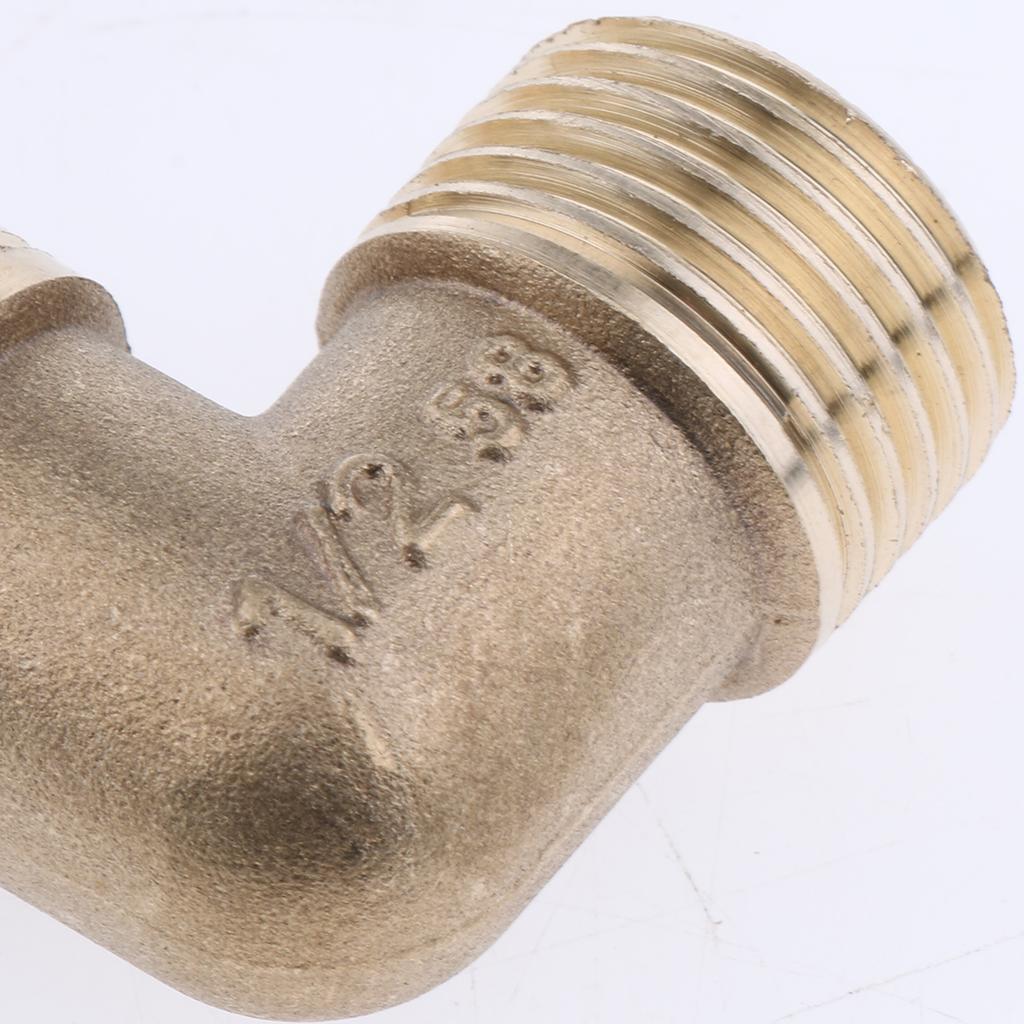 Brass Male Elbow Adapter Connector 1/2'' 1/4'' 1/8'' 3/8'' Thread Fittings D