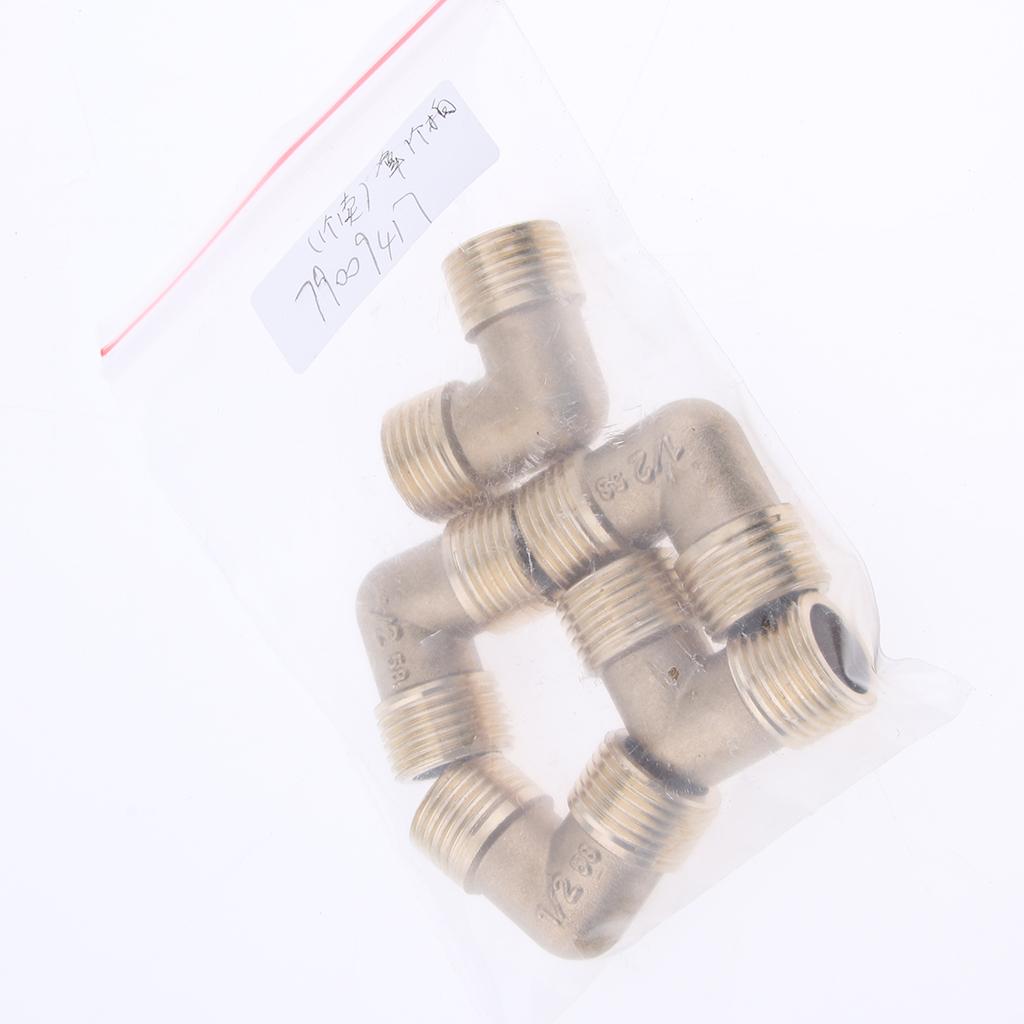 Brass Male Elbow Adapter Connector 1/2'' 1/4'' 1/8'' 3/8'' Thread Fittings D