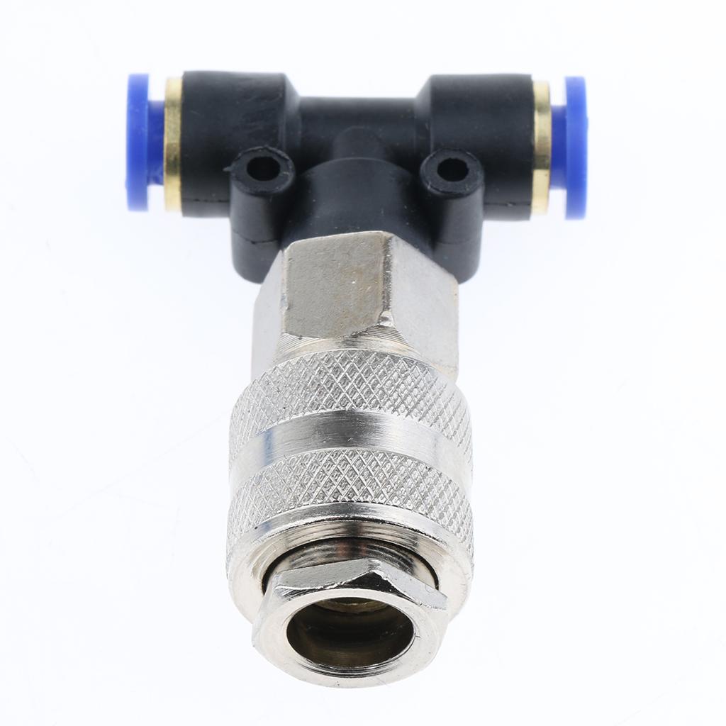 Pneumatic Air Blow Dust Air Hose Kit with Joint and Nozzle 4×6 mm Blue