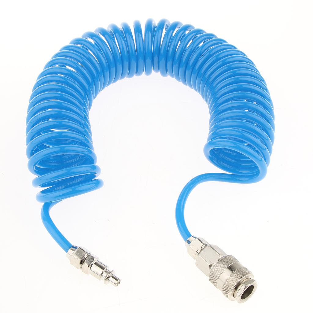 Pneumatic Air Blow Dust Air Hose Kit with Joint and Nozzle 4×6 mm Blue