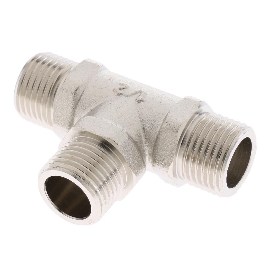 1/2 inch Copper Barbed Pipe T Type Thread Joint Fitting Adapter Connector DN15