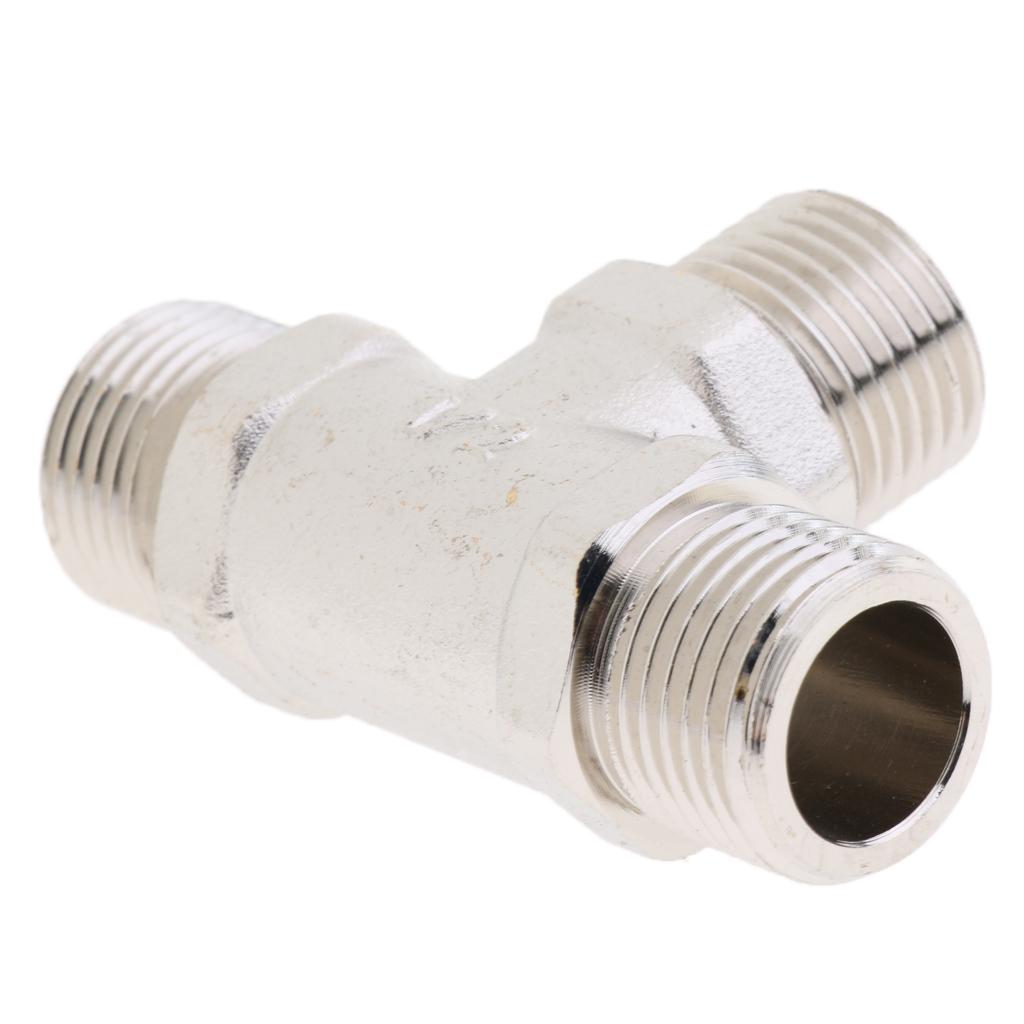 1/2 inch Copper Barbed Pipe T Type Thread Joint Fitting Adapter Connector DN15