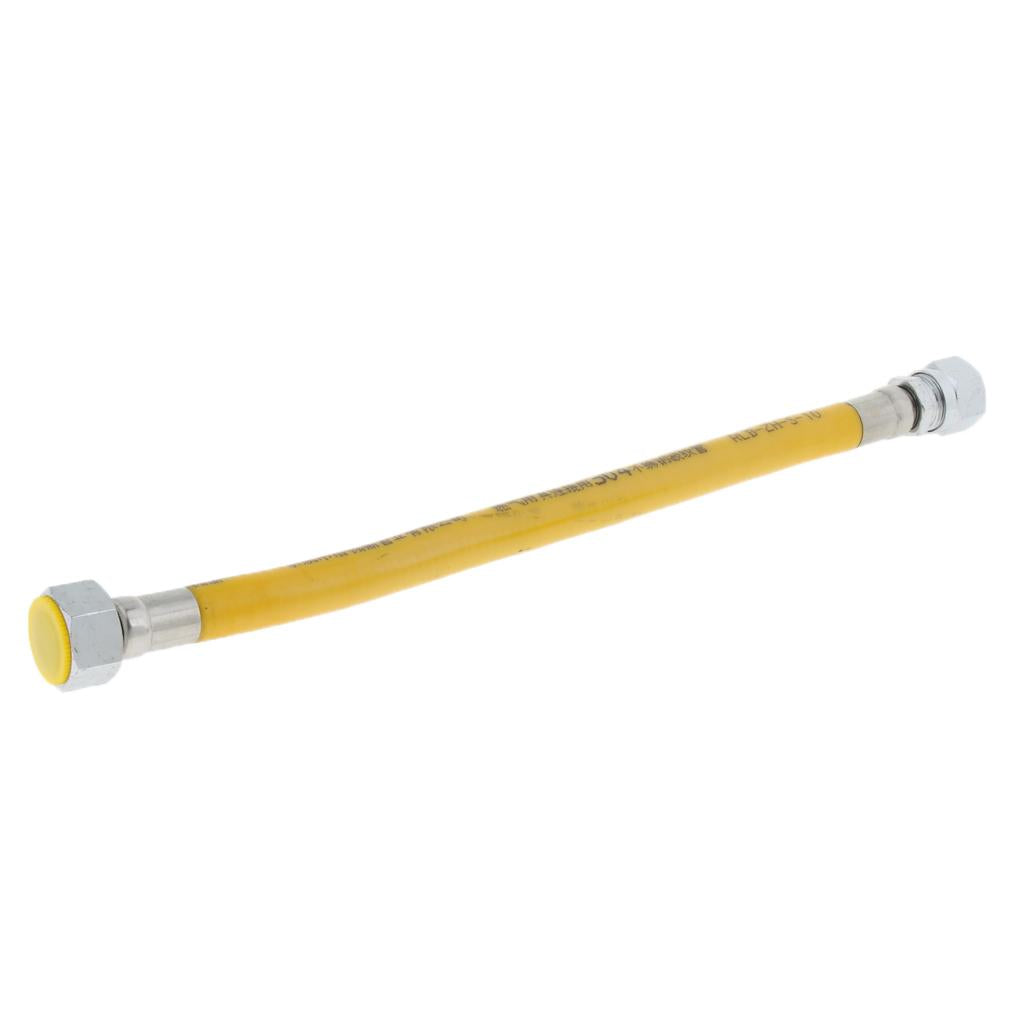 Yellow Protection Stainless Steel Corrugated Gas Pipe Hose 30cm Screw-Plug