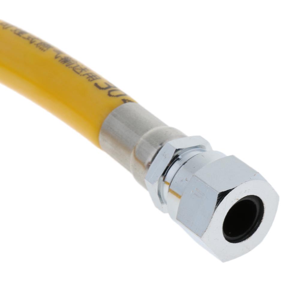 Yellow Protection Stainless Steel Corrugated Gas Pipe Hose 30cm Plug-Plug