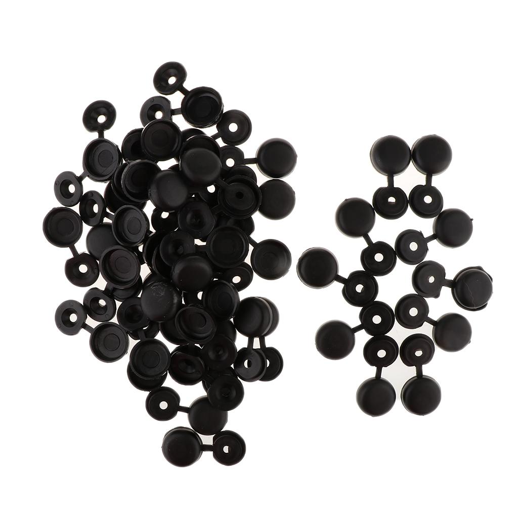 Screw Cover Cap Hole Plug Furniture Hinge Hole Cap  50PCS Black