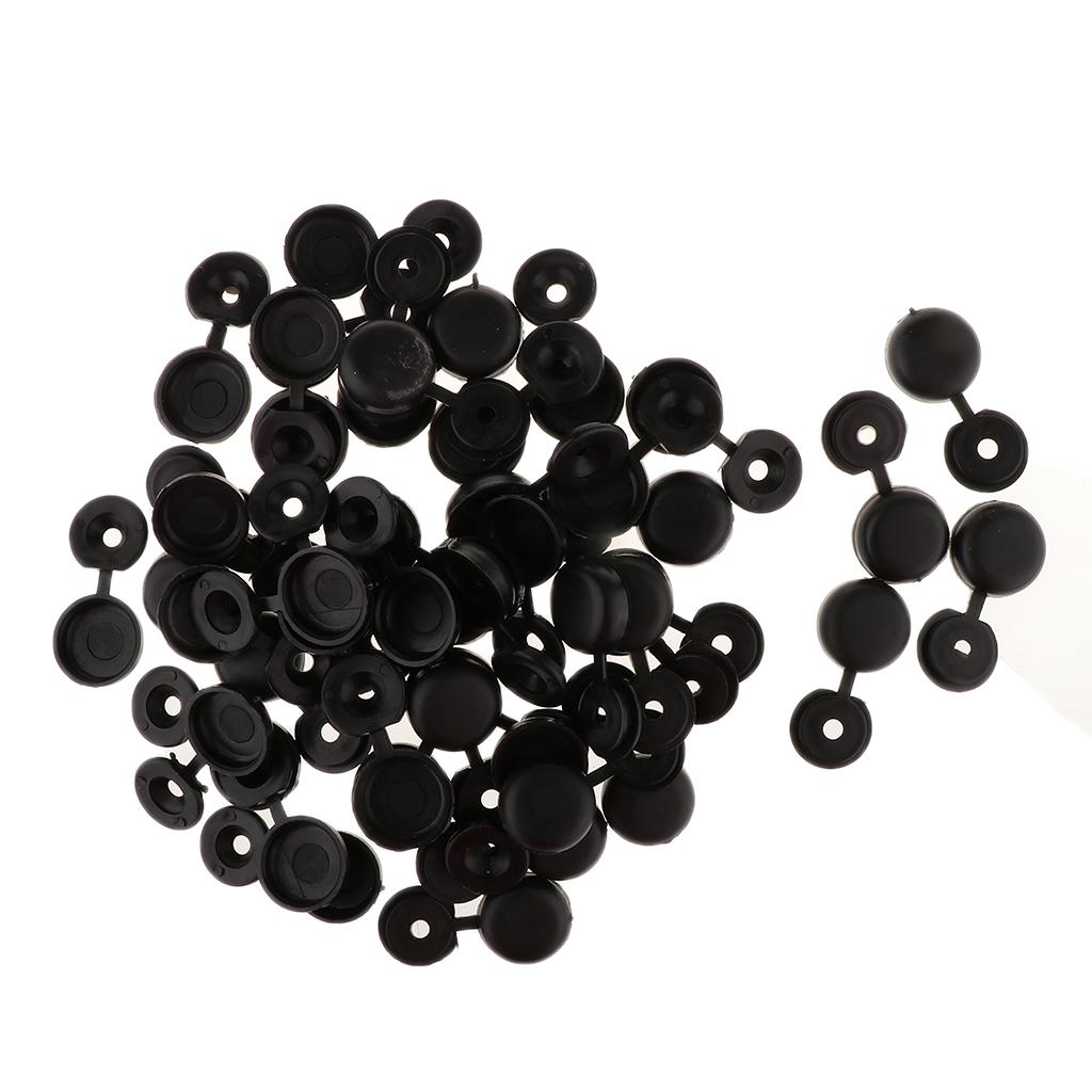 Screw Cover Cap Hole Plug Furniture Hinge Hole Cap  50PCS Black