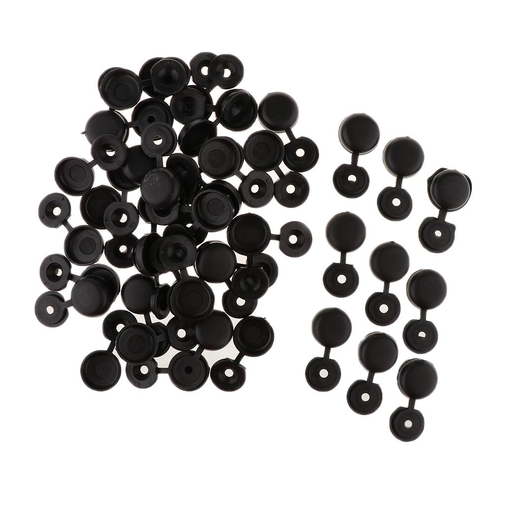 Screw Cover Cap Hole Plug Furniture Hinge Hole Cap  50PCS Black