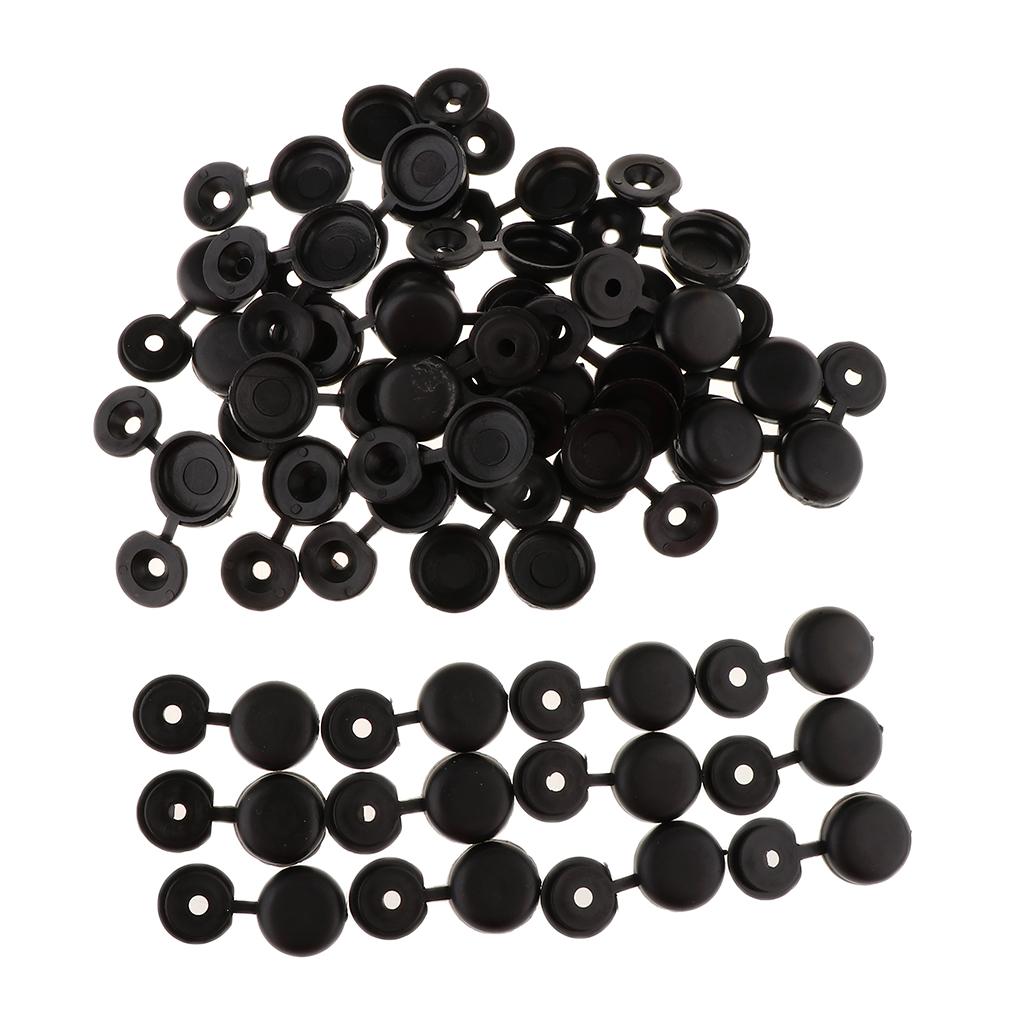 Screw Cover Cap Hole Plug Furniture Hinge Hole Cap  50PCS Black